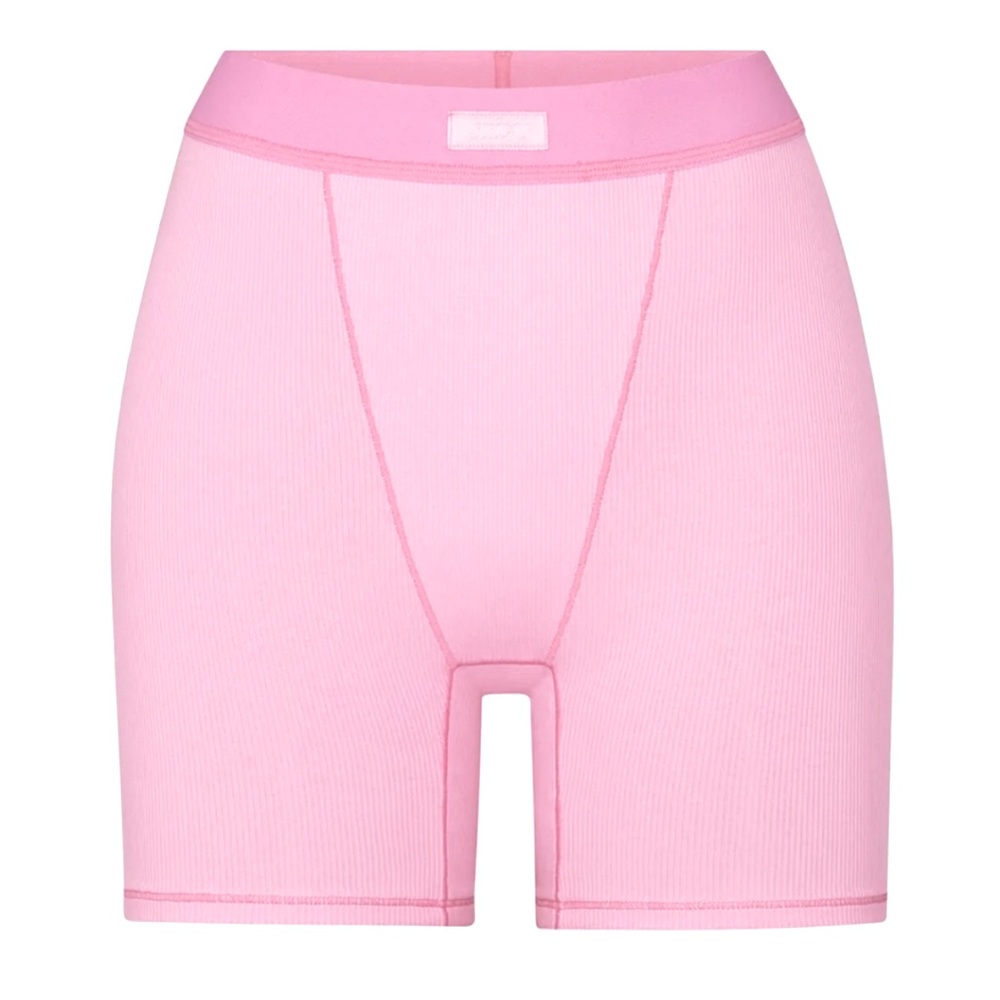 Skims Cotton Rib Boxer Bubblegum Large Valentine’s Day Drop 2023 💝 Sold Out